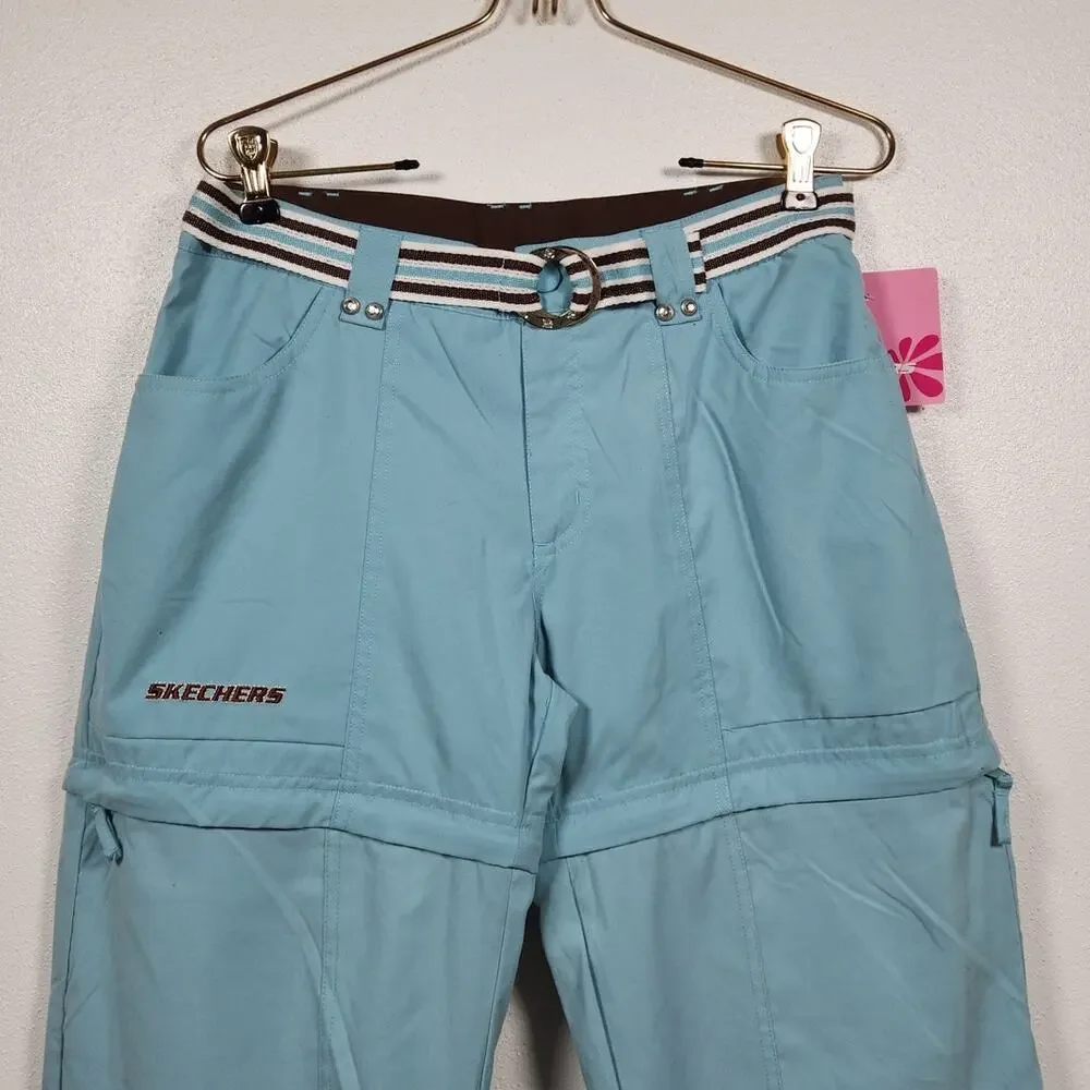 NWT Vintage y2k Skechers Baby Blue Cargo Pants Bottoms 90s Skate Size 16